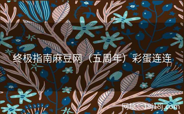 终极指南麻豆网（五周年）彩蛋连连