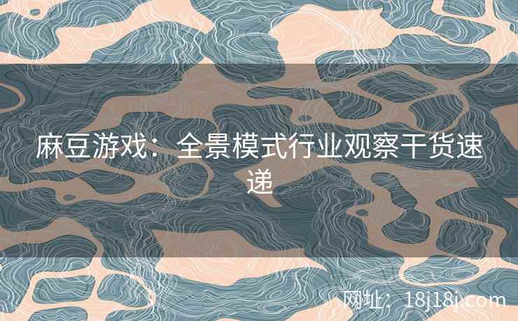 麻豆游戏：全景模式行业观察干货速递